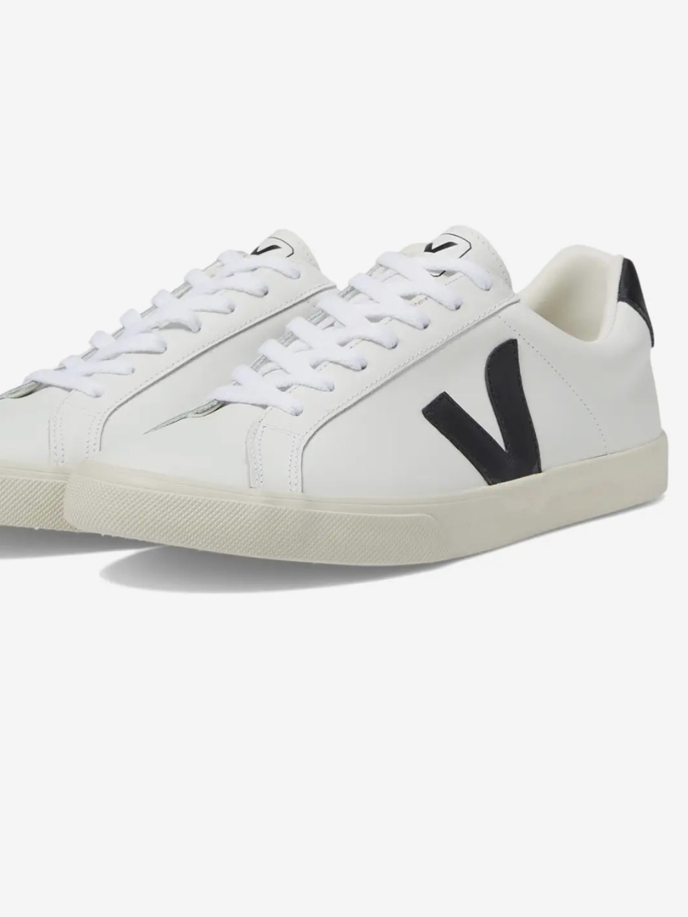 NWT Men’s VEJA Esplar Logo V-10 White Black Low-Top Sneakers size 8.5